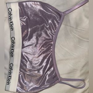 Calvin Klein Purple Shimmer Bralette